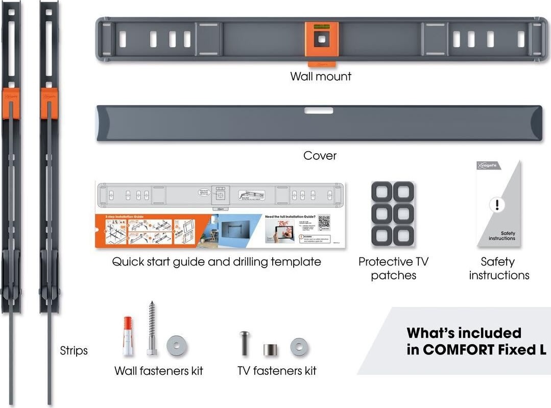 Vogel's TV-vægbeslag, sort - TVM 3605