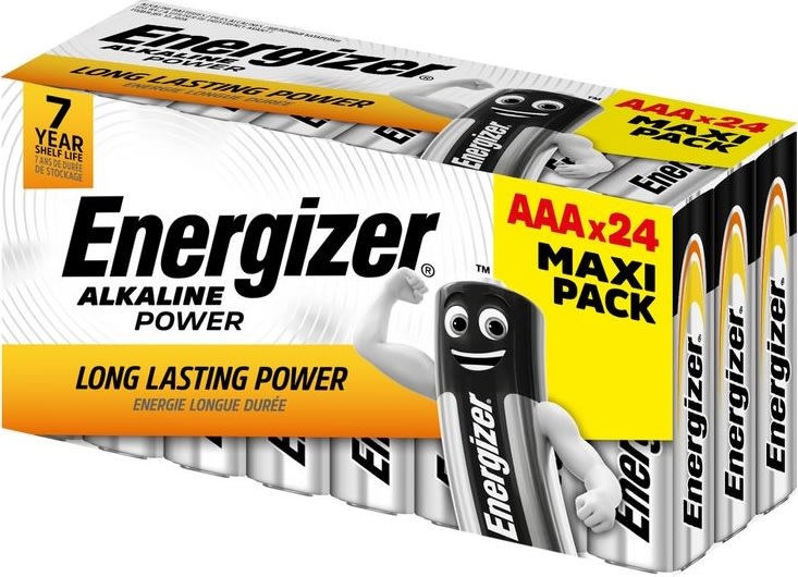 Energizer Alkaline Power AAA batterier, 24 stk.