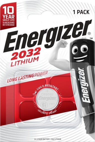 Energizer Lithium CR2032 knapcelle batteri, 1 stk.