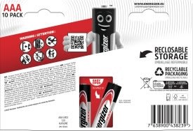 Energizer Max Alkaline AAA batteri, 10 stk.
