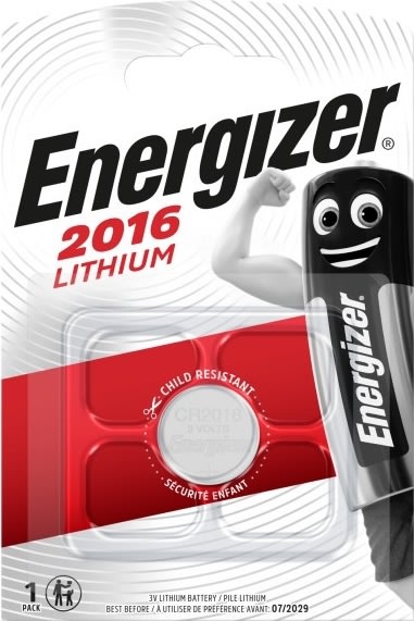 Energizer Lithium CR2016 knapcelle batteri, 1 stk.
