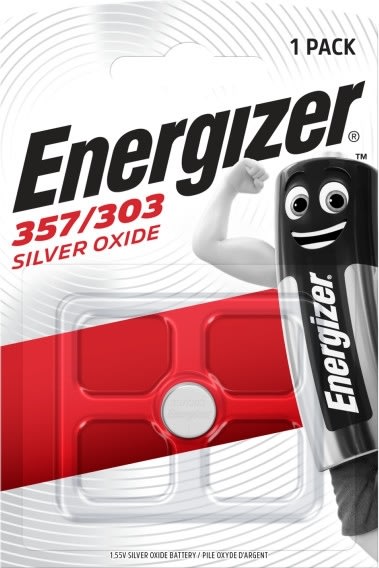 Energizer Silver Oxide 357 knapcelle batteri, 1stk
