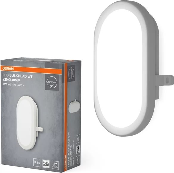 Osram LED-Væglampe, Hvid - 11W, 4000K