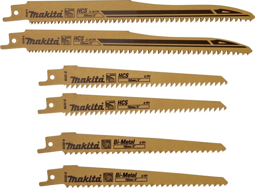 Makita Bajonetsavklingesæt, 6 stk.