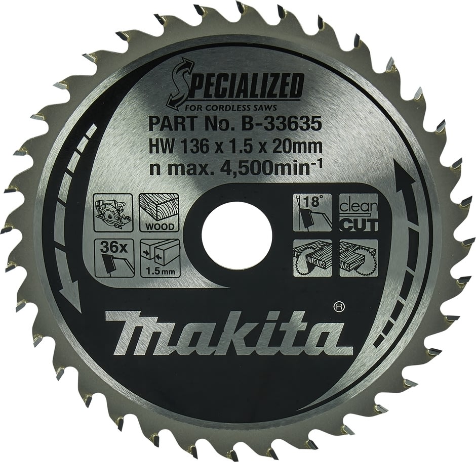 Makita HM-savklinge, Ø136mm, 36T