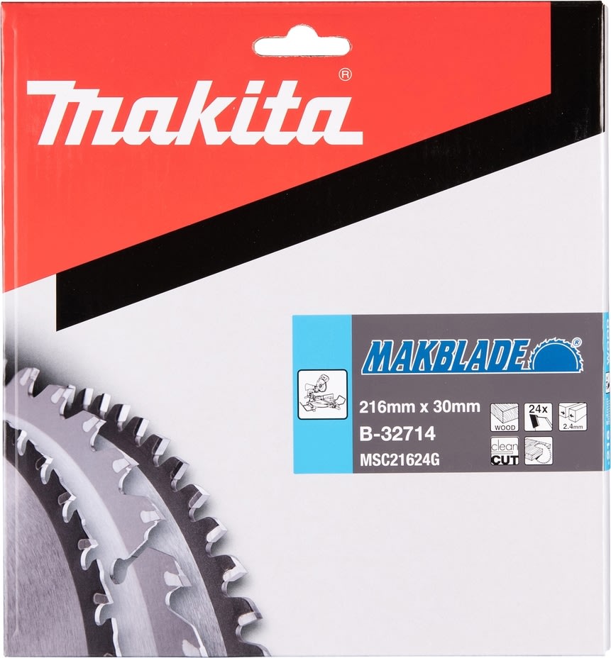 Makita HM-savklinge Ø216mm, 24T, MakBlade