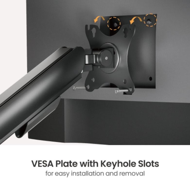 eStuff dobbelt Skærmholder - til skrivebord