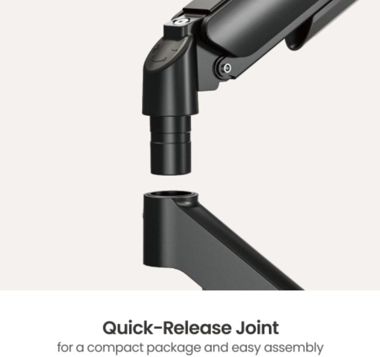 eStuff dobbelt skærmholder, sort - til skrivebord