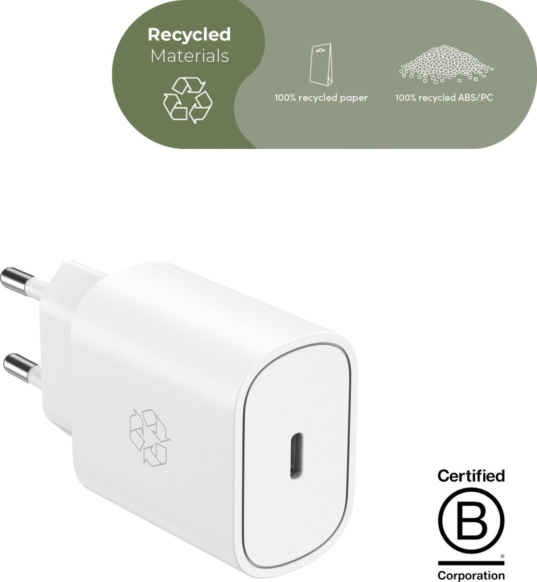 UPSTRÖM Ëssentials 25W USB-C Oplader, hvid