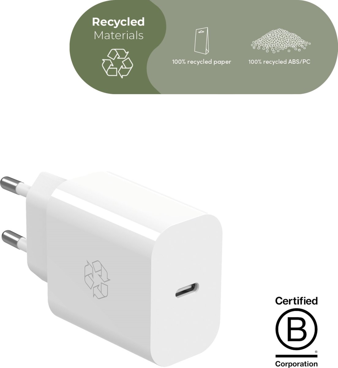 UPSTRÖM Ëssentials 40W USB-C Oplader, hvid