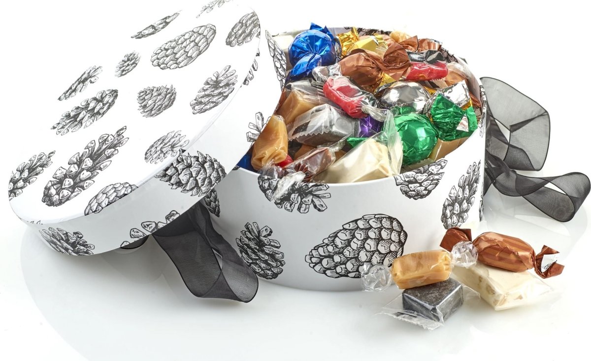 Hatteæske med julemix, 600 g