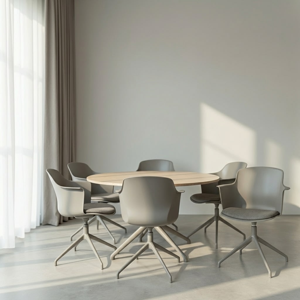 Formia konferencestol m/drejefod, grå