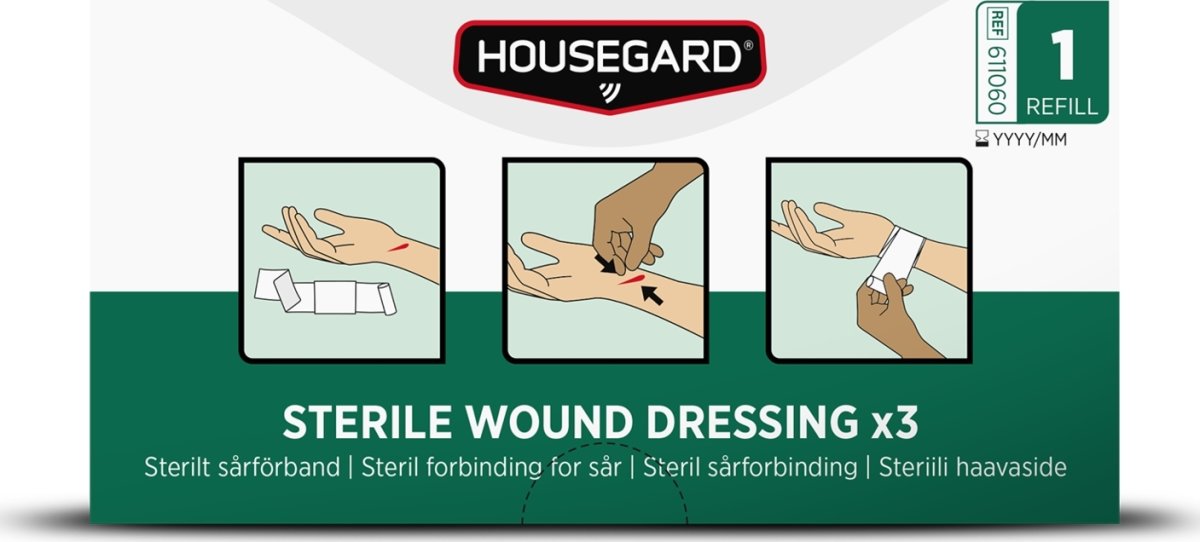 Housegard Sterilt sårforbinding - 3-Pak