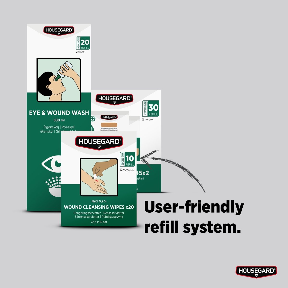 Housegard Sårservietter, NaCl 0,9% - (20-pak)