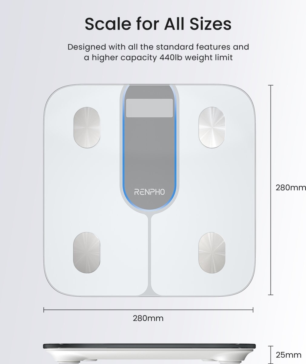 RENPHO Elis 1C Smart Body vægt, hvid