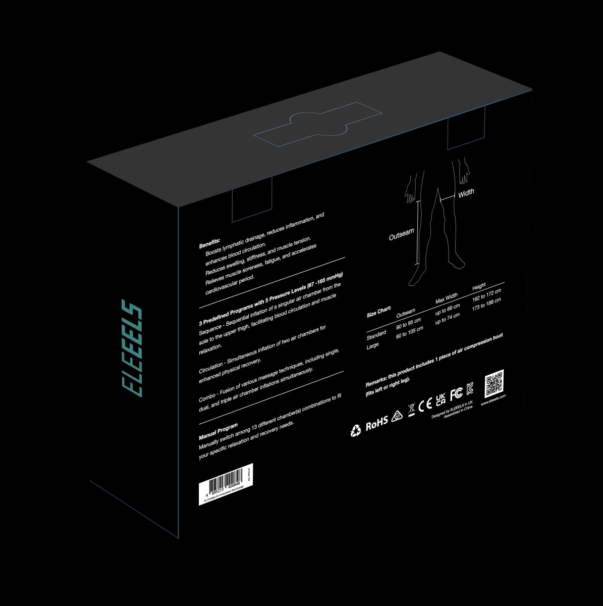 ELEEELS A2 Full Leg Massage, large størrelse