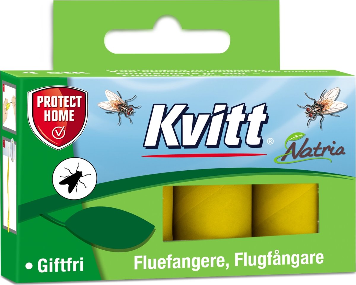 Kvitt Natria Fluefangere, giftfri, 4 ruller