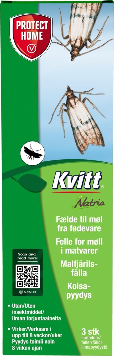 Kvitt Natria Fælde til møl fra fødevare, 3 stk.
