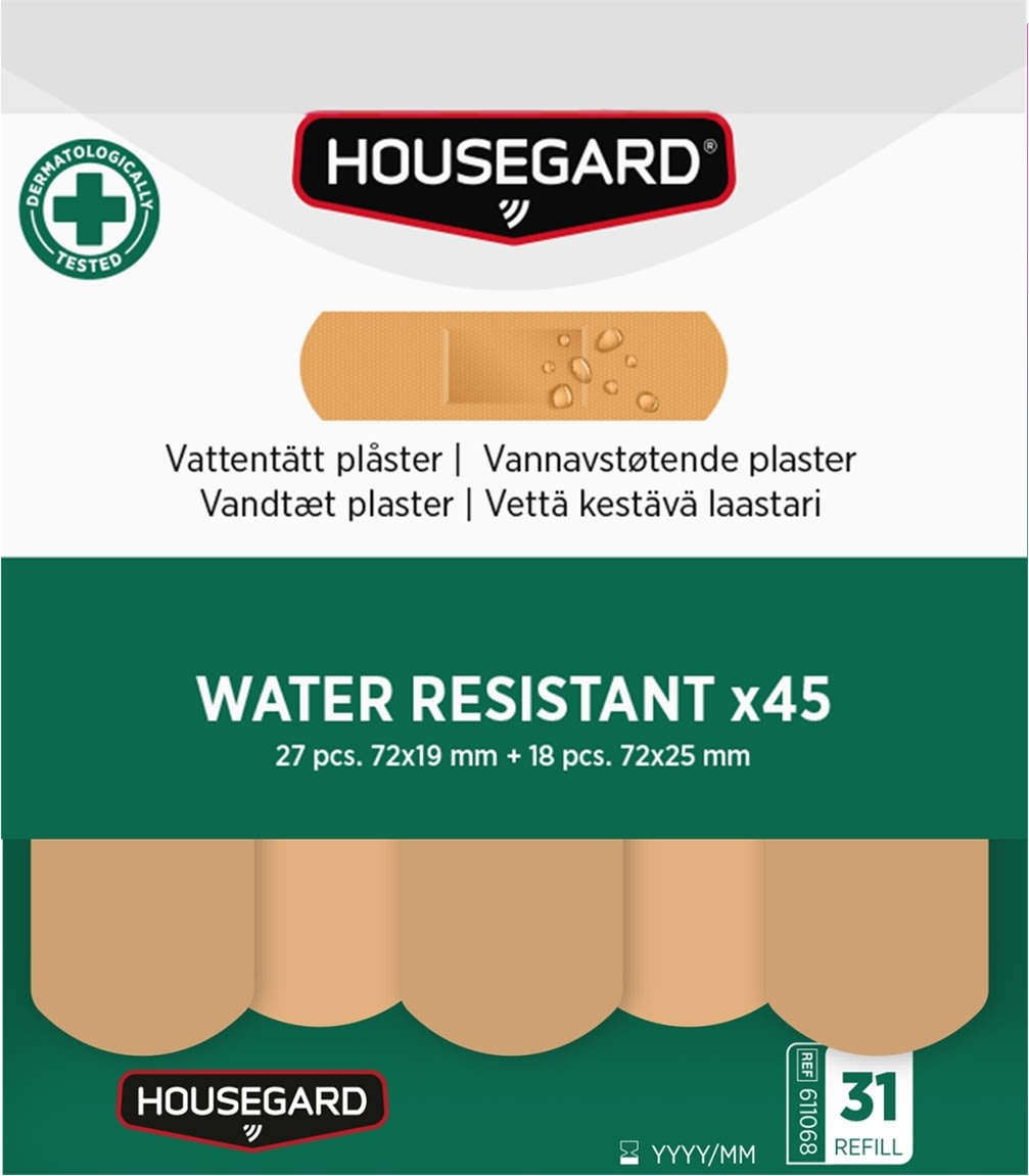 Housegard Vandafvisende plastre, (2x45 stk)
