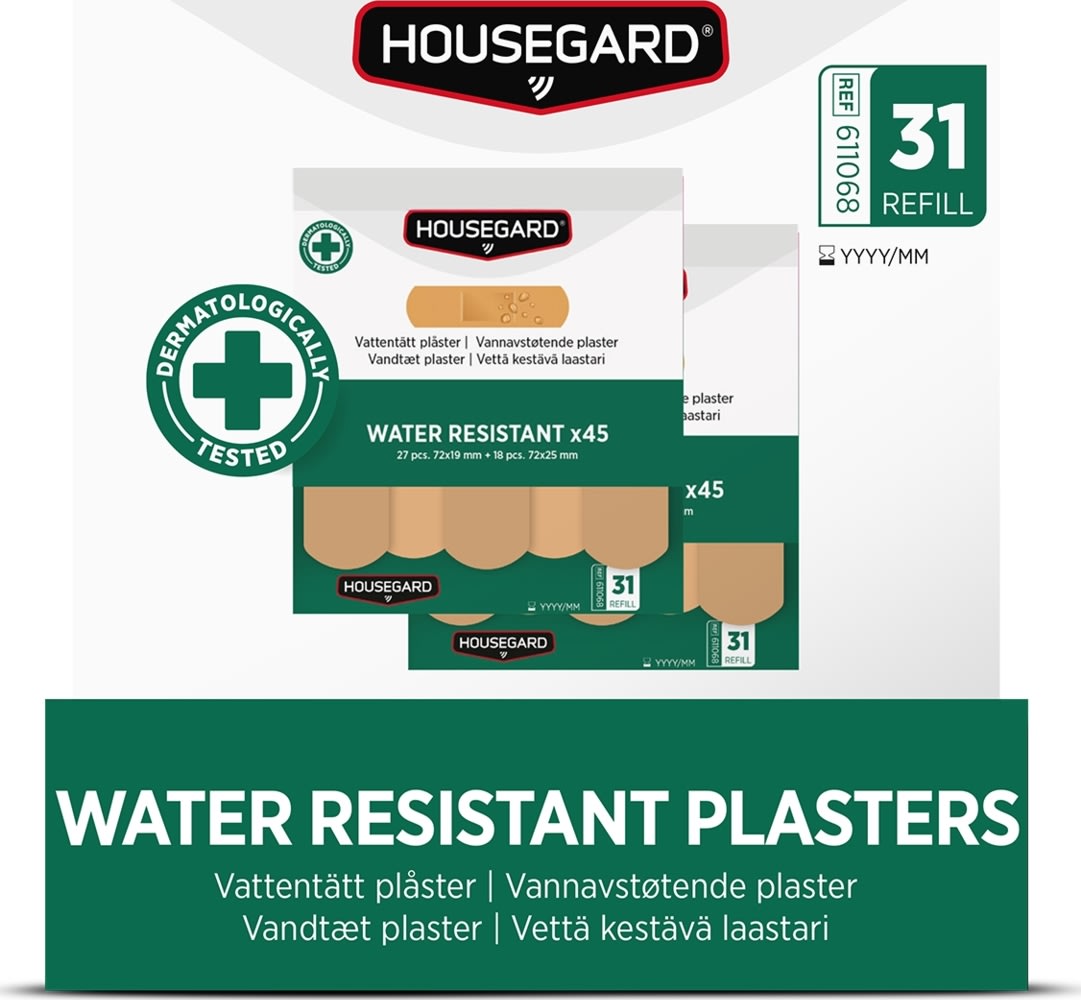 Housegard Vandafvisende plastre, (2x45 stk)
