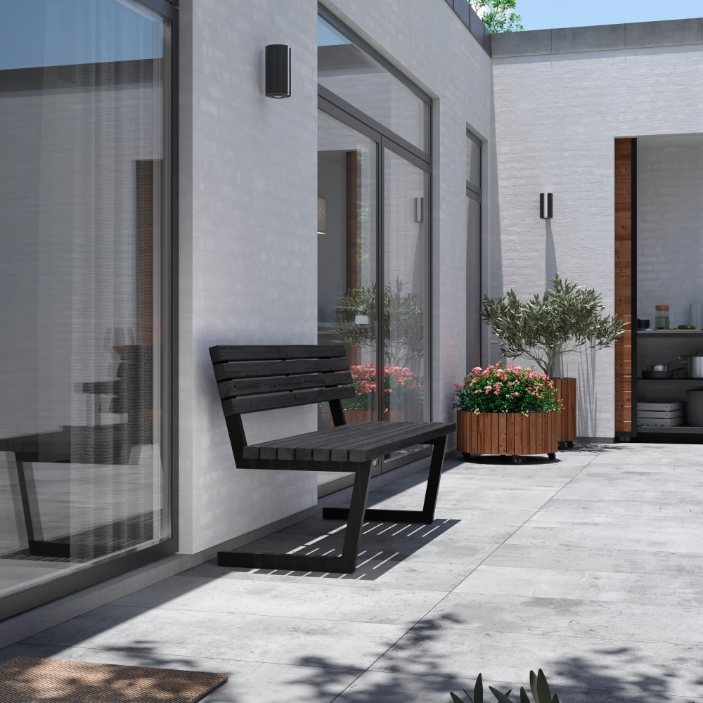 Plus Relax Bænk, 150 cm, Sort