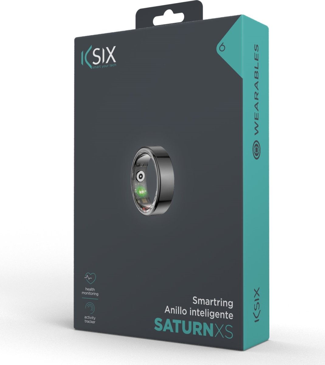 KSIX SMARTRING Black Size Medium (61,5)