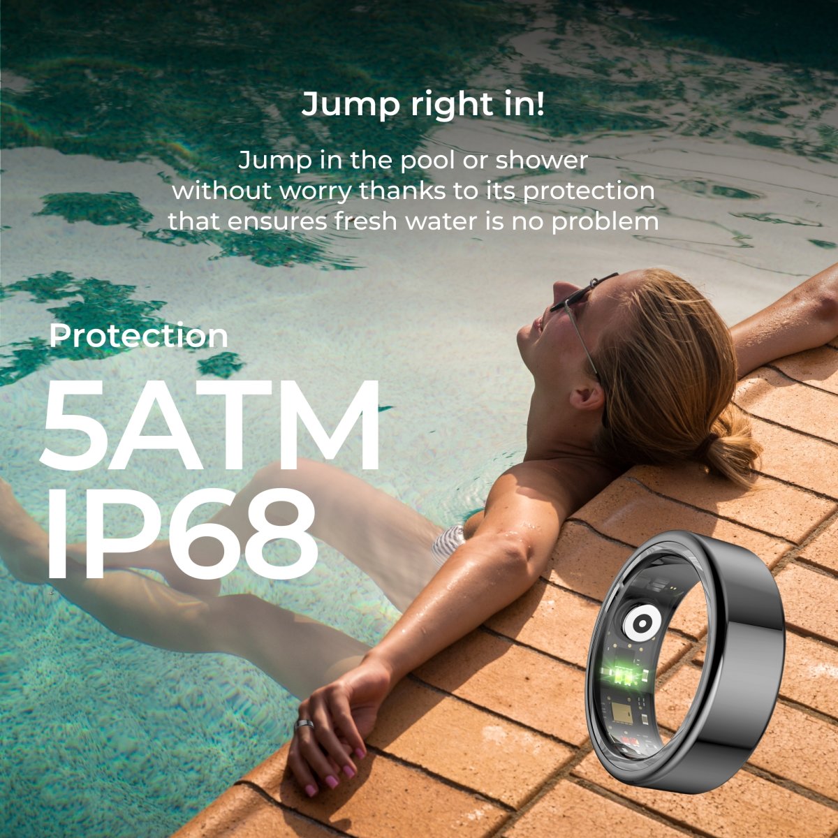 KSIX SMARTRING Black Size Small (59,0)