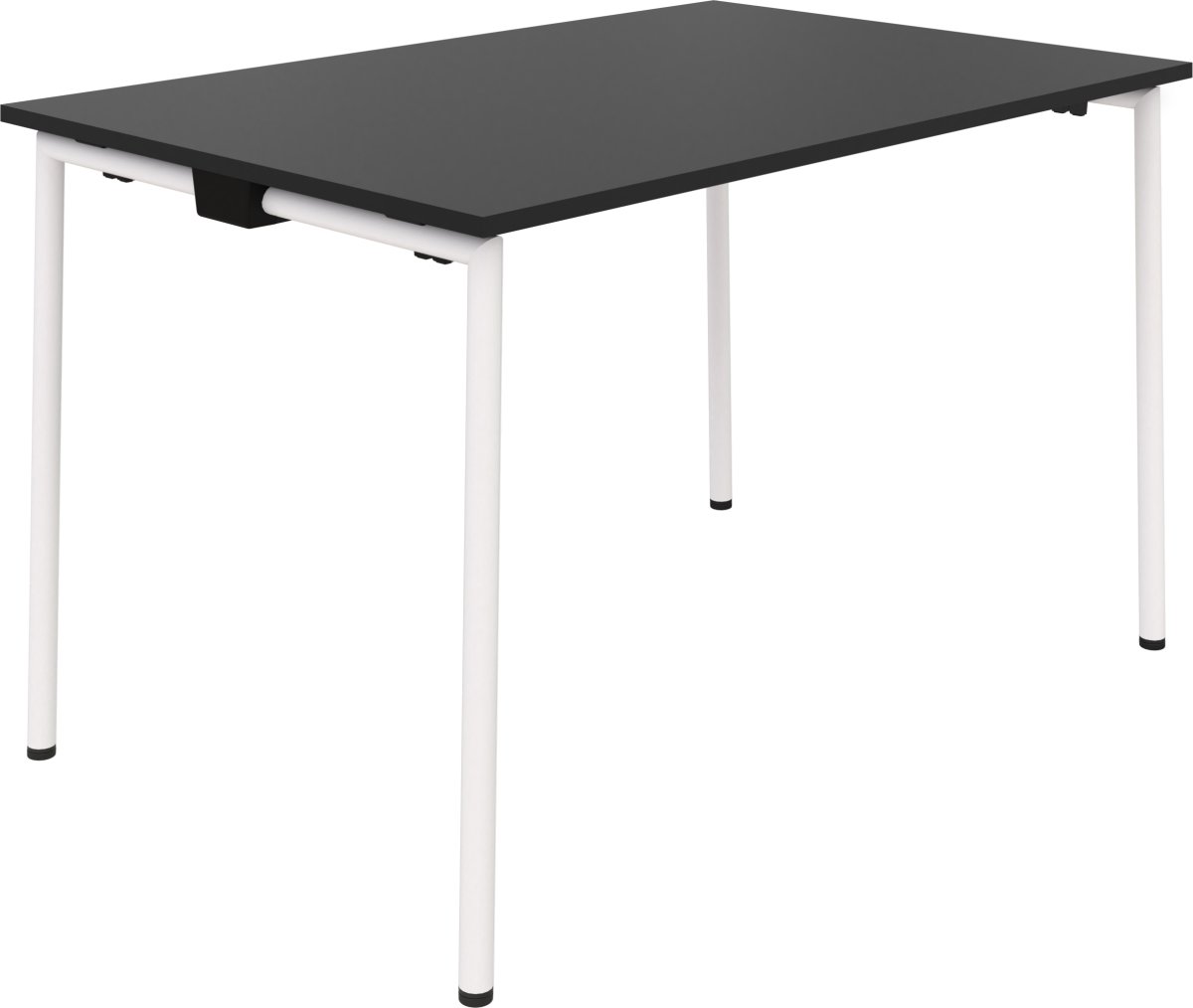 EasyFix Kantinebord 140x80 cm, Antracit decor/Hvid