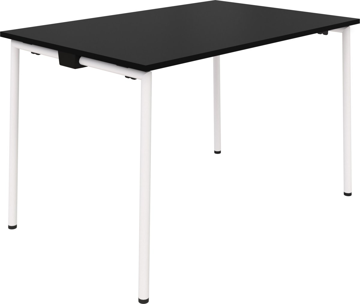 EasyFix Kantinebord 140x80 cm, Sort decor/Hvid