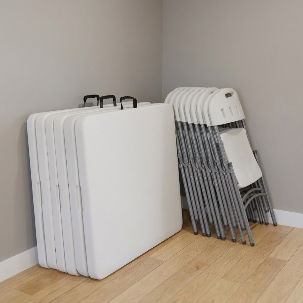 Park sæt til 4 pers. , 1 klapbord + 4 klapstole