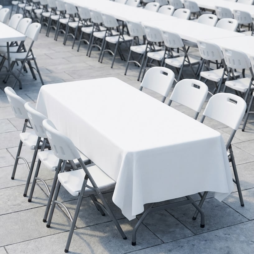 Park sæt til 6 pers. , 1 klapbord 6 klapstole