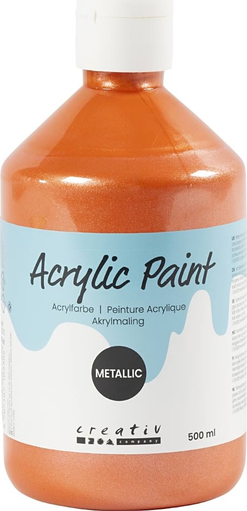 Akrylmaling | 500ml | Metallic | Orange