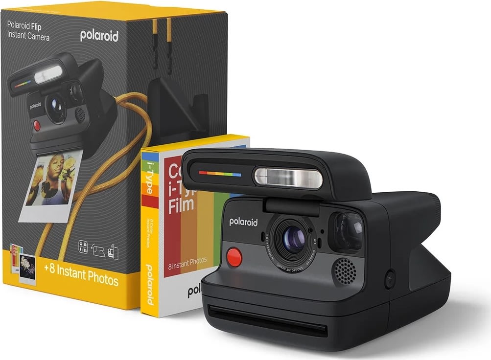 Polaroid Kamera Flip Sæt med Farvefilm, Sort