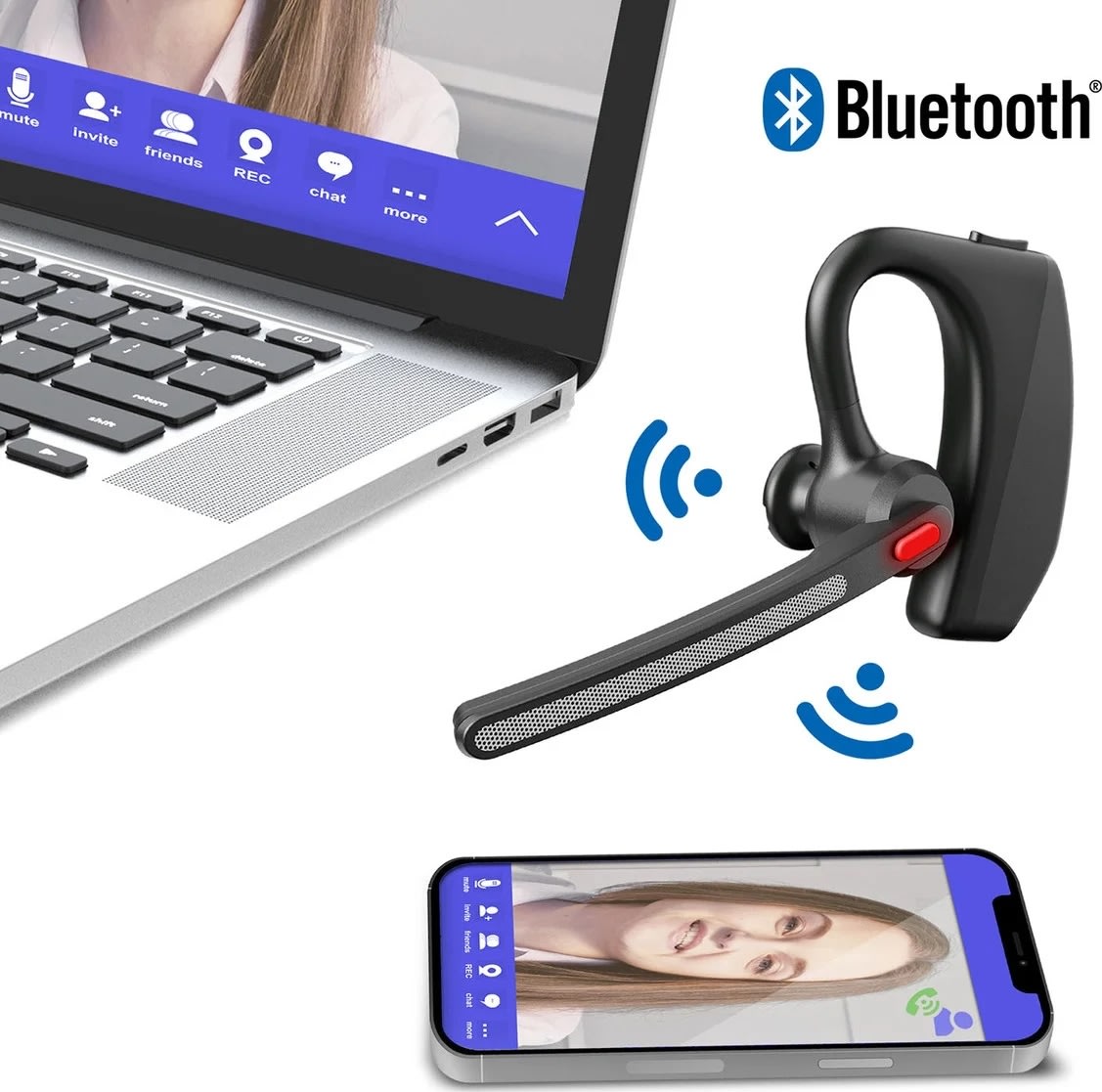 Mixx Mono Headset B10, sort