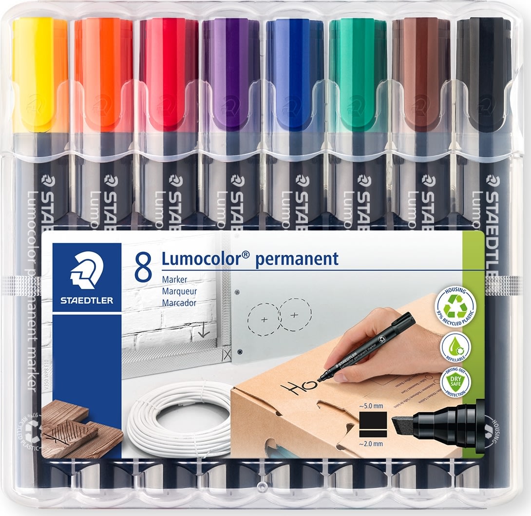 Staedtler 350 Permanent Marker | 8 farver