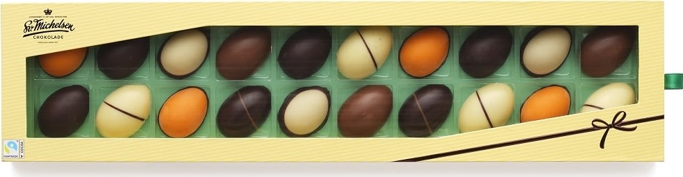 Sv. Michelsen Små Påskeæg i Gul Gaveæske, 20 stk