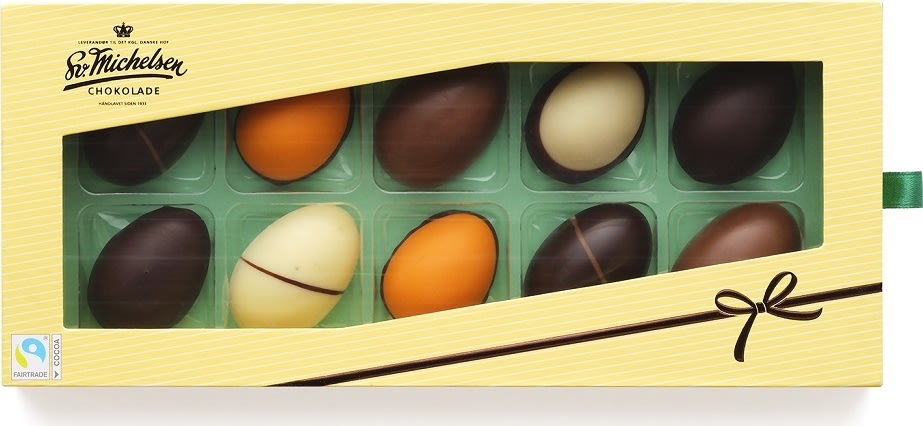 Sv. Michelsen Små Påskeæg i Gul Gaveæske, 10 stk