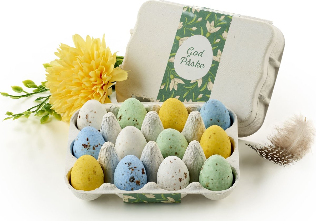 Æggebakke med 12 stk belgiske fugleæg, 130 g
