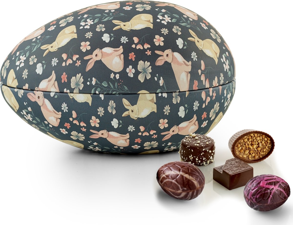 Bunnies Garden Metalæg luksuschokolade & æg, 250 g