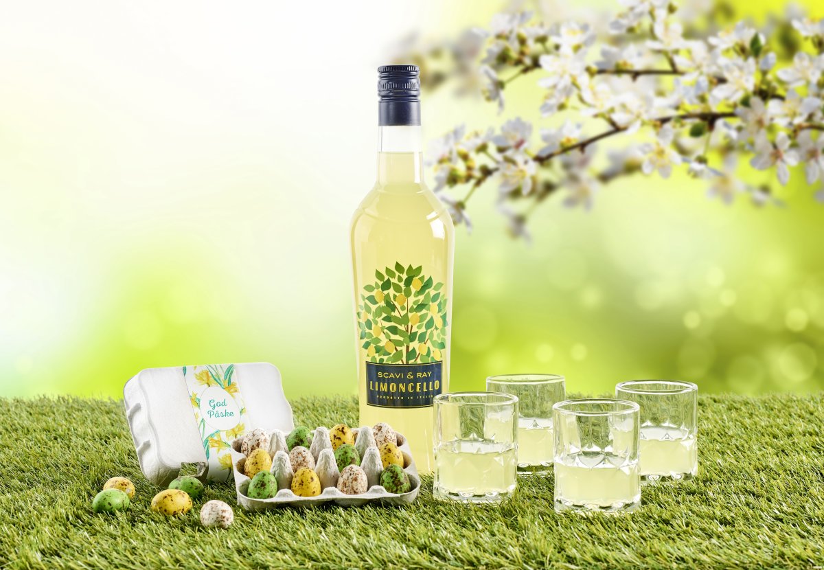 Limoncello & glas m. 12 stk gourmet æg, 85g