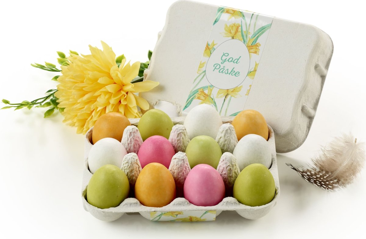Æggebakke med 12 stk marcipanæg, 190 g