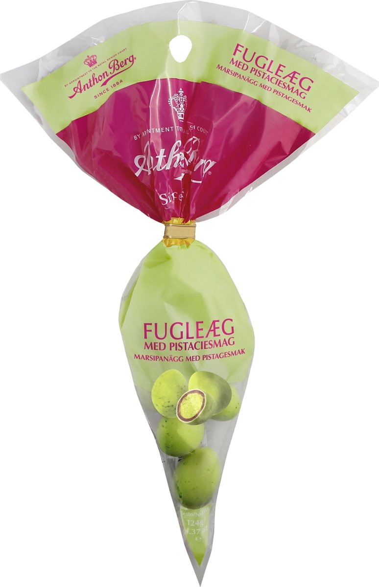 Anthon Berg Fugleæg Pistacie, 124 g