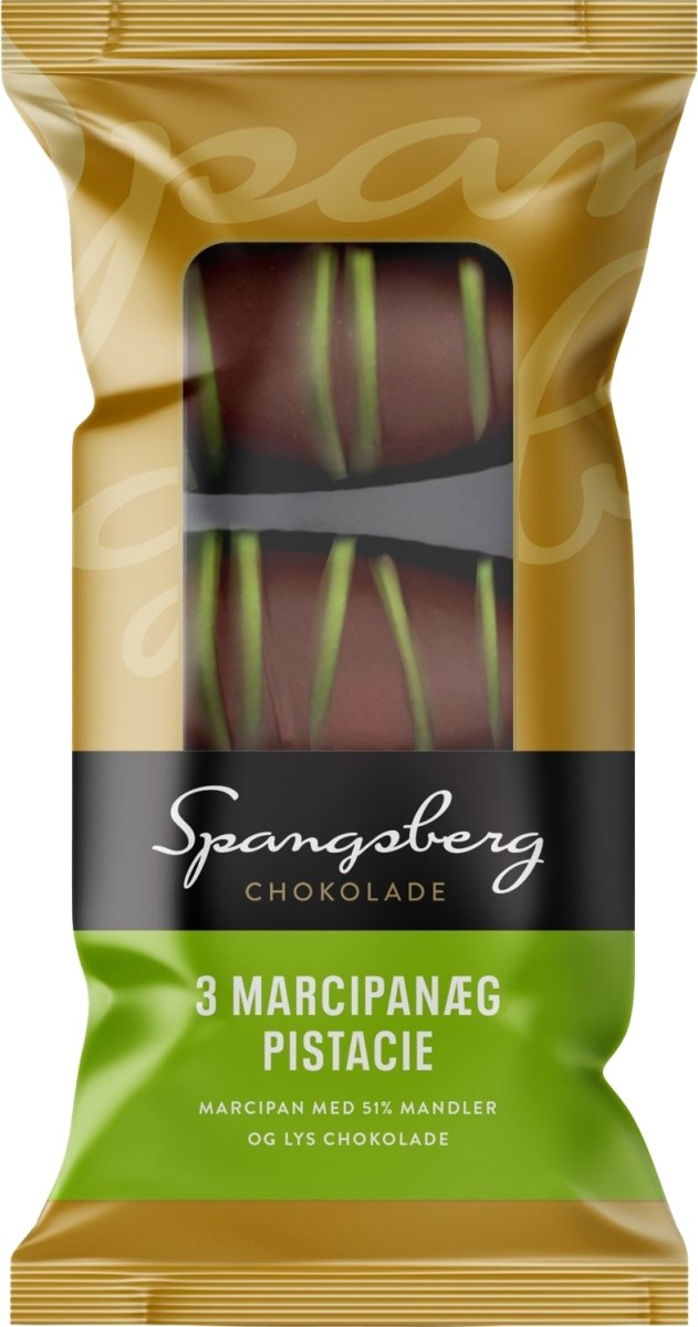 Spangsberg Marcipanæg Pistacie, 3 stk