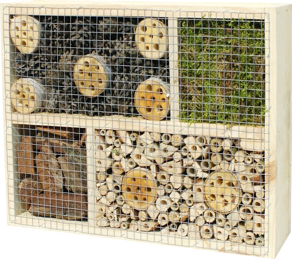 Insekthotel kasse, stor, træ