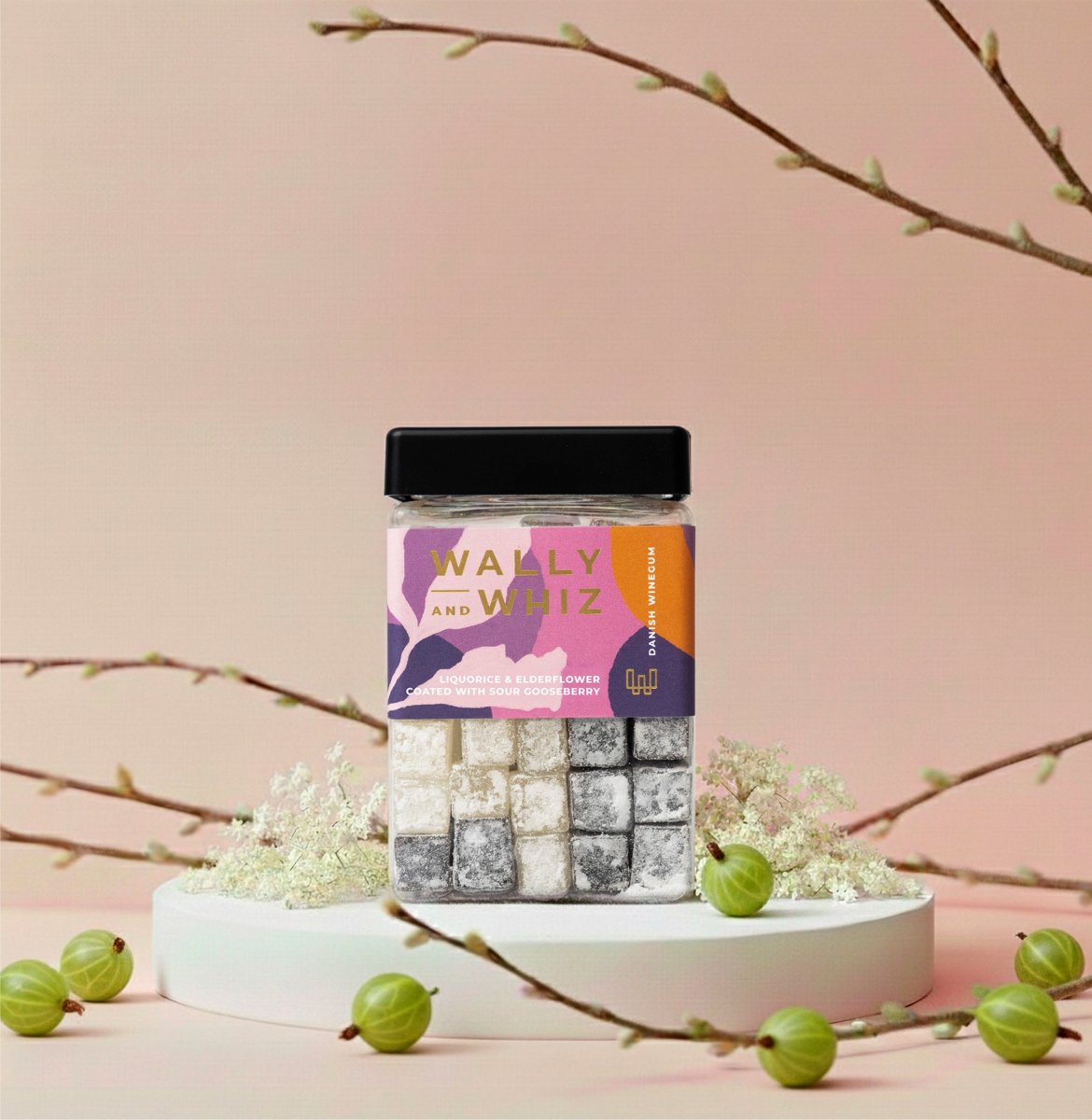 Wally and Whiz Vingummi m. Hyldebl./Lakrids, 240g