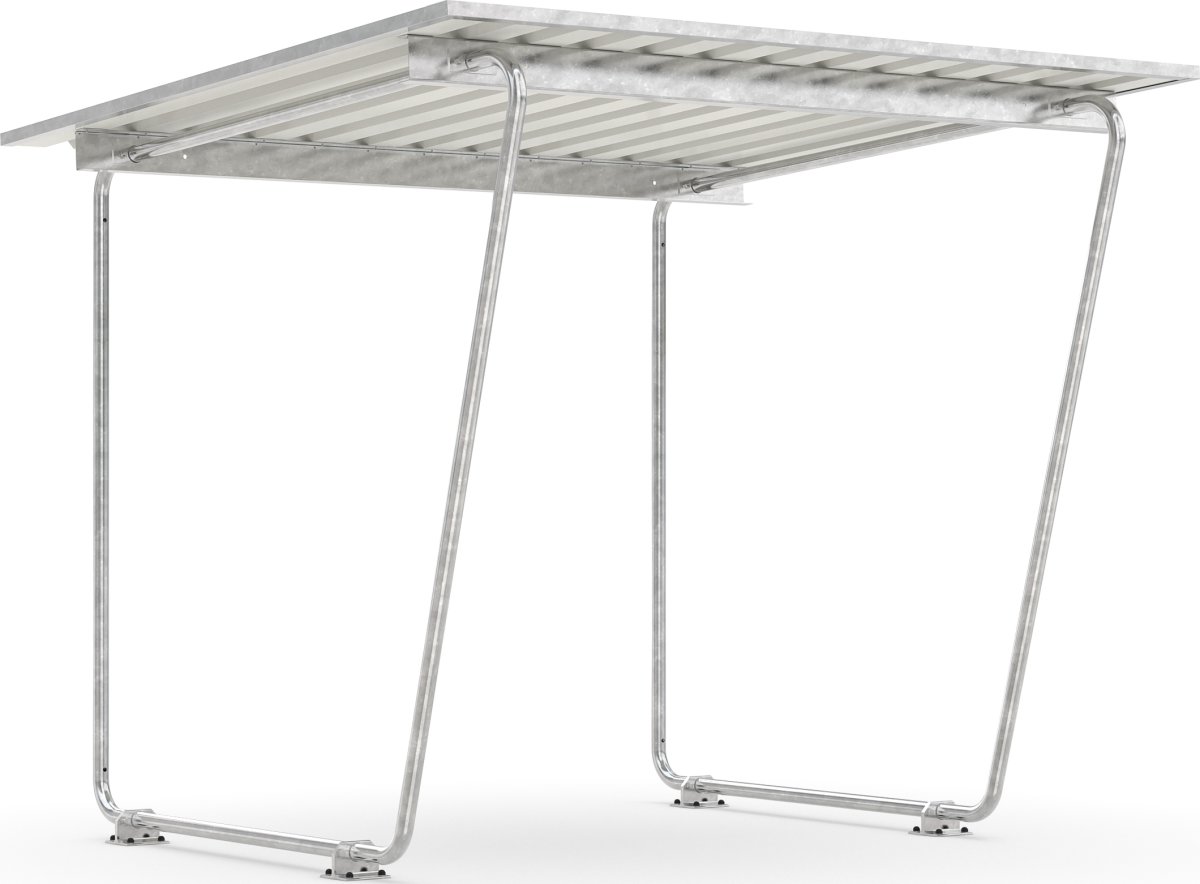 Siegen Cykelskur, S16, til forankring, galv.