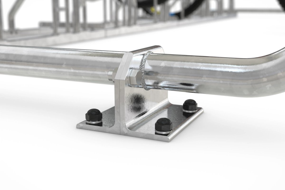 Siegen Cykelskur, S16, til forankring, galv.