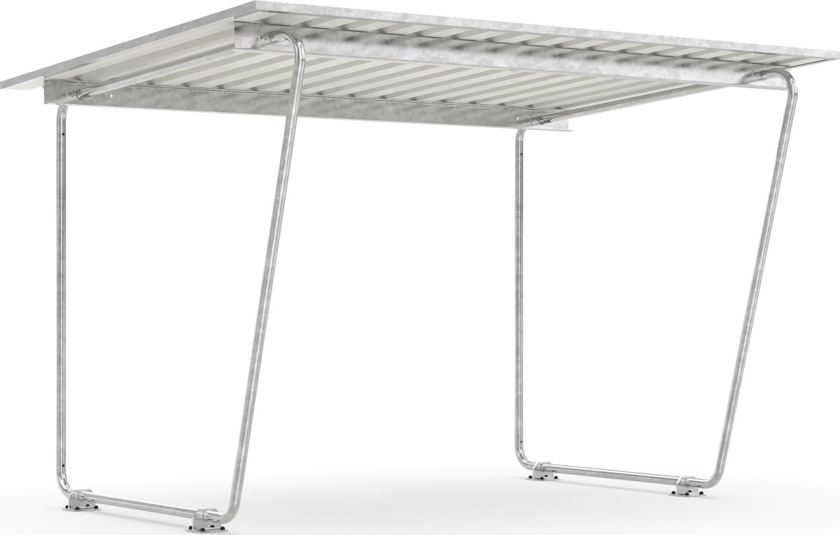 Siegen Cykelskur, S17, til forankring, galv.