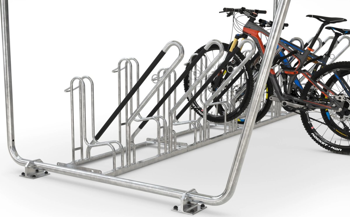 Siegen Cykelskur, S17, til forankring, galv.