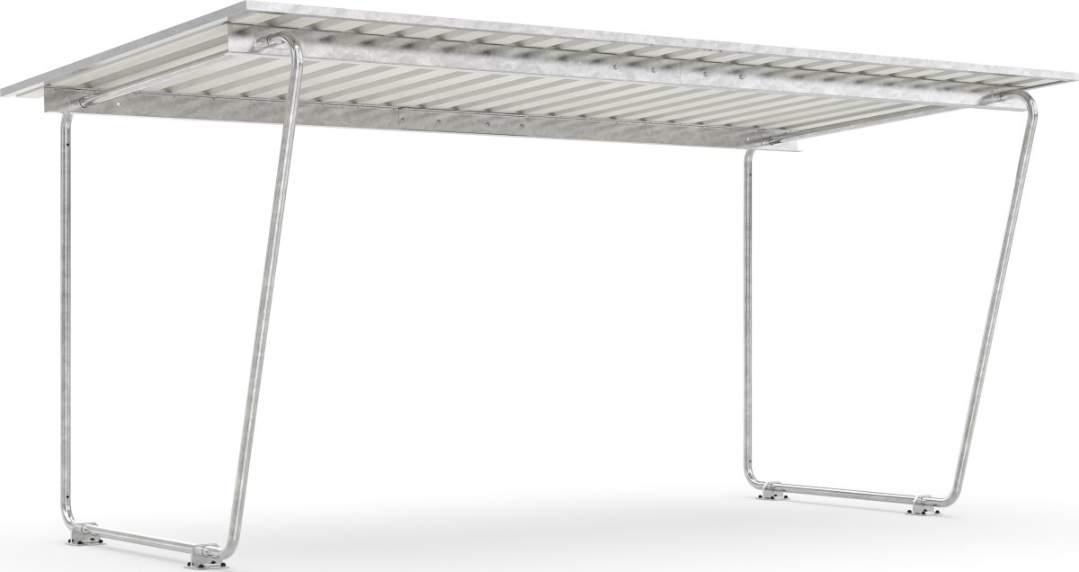 Siegen Cykelskur, S18, til forankring, galv.